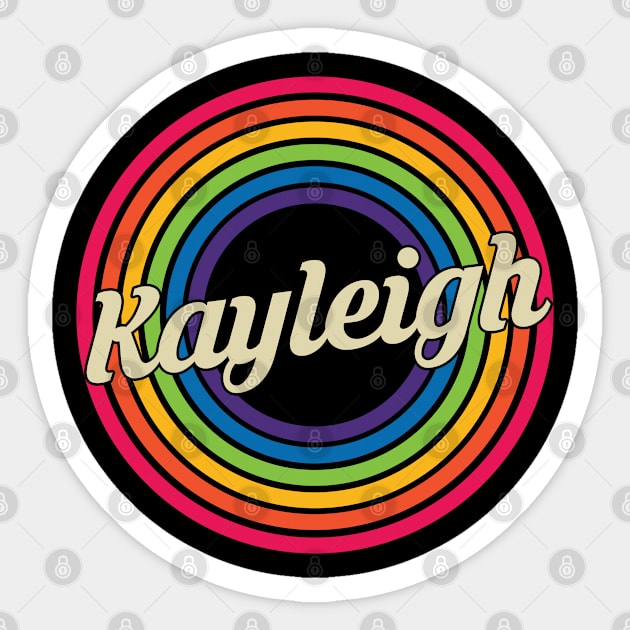 Kayleigh - Retro Rainbow Style Sticker by MaydenArt